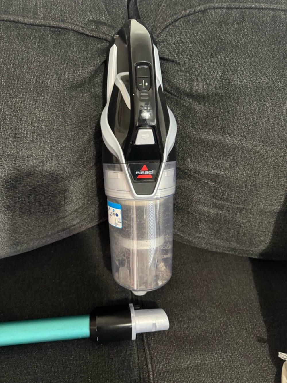 Lightweight Cordless Stick Vacuum in Aqua and Black - Picture 5 of 8